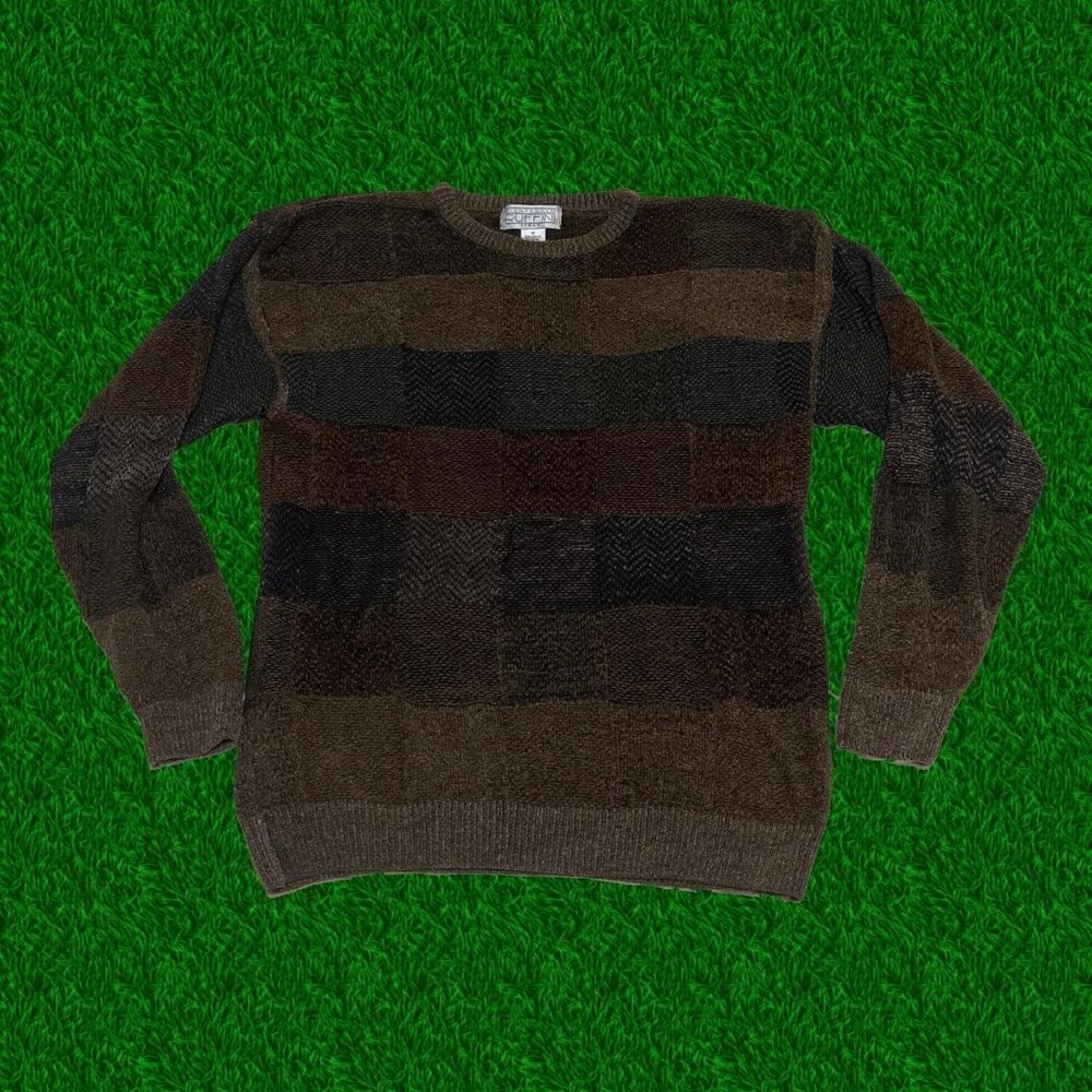 Vintage Checker Pattern Sweater